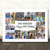 Photo Collage 80th Birthday Custom Gift For Husband 22-Photo Print Or Canvas