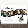 Photo Collage 90th Birthday Gift For Girlfriend 4-Photo Film Print Or Canvas