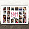 Photo Collage 90th Birthday Custom Gift For Grandma 20-Photo Print Or Canvas