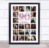 Photo Collage 90th Birthday Gift For Nanna 20-Photo Portrait Print Or Canvas