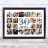 Photo Collage 30th Birthday Custom Gift For Brother 20-Photo Print Or Canvas