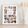 Photo Collage Christening Gift For Girls 20-Photo Pink Doves Print Or Canvas