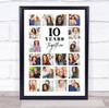 Photo Collage Wedding Anniversary Custom Gift 20-Photo White Print Or Canvas