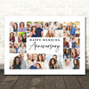 Photo Collage Wedding Anniversary Custom Gift 22-Photo White Print Or Canvas