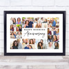 Photo Collage Wedding Anniversary Custom Gift 22-Photo White Print Or Canvas