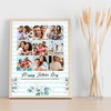 Photo Collage Father's Day Custom Gift 9-Photo Green Floral Print Or Canvas