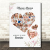 Photo Collage Memorial Gift For Anyone 19-Photo Pink Floral Print Or Canvas