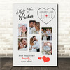Photo Collage Wedding Gift For Couple 6-Photo Calendar Date Print Or Canvas
