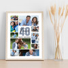 Photo Collage 40th Birthday Custom Gift For Fiancé 10-Photo Print Or Canvas