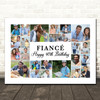 Photo Collage 40th Birthday Custom Gift For Fiancé 22-Photo Print Or Canvas