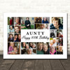 Photo Collage 100th Birthday Custom Gift For Aunty 22-Photo Print Or Canvas