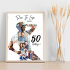 Photo Collage 50th Birthday Gift For Son-In-Law 9-Photo Man Print Or Canvas