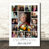 Photo Collage 100th Birthday Custom Gift For Mummy 15-Photo Print Or Canvas