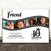 Photo Collage 40th Birthday Gift For Friend 4-Photo Camera Film Print Or Canvas