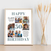Photo Collage 50th Birthday Custom Gift For Grandfather 6-Photo Print Or Canvas