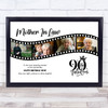 Photo Collage 90th Birthday Gift For Mother-In-Law 4-Photo Film Print Or Canvas