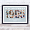 Photo Collage Blue Birthday Gift For Stepdad 24-Photo Year 1965 Print Or Canvas