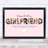 Photo Collage Pink 10-Photo Birthday Custom Gift For Girlfriend Print Or Canvas