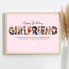 Photo Collage Pink 10-Photo Birthday Custom Gift For Girlfriend Print Or Canvas