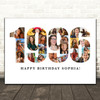 Photo Collage White Birthday Gift For Anyone 22-Photo Year 1995 Print Or Canvas