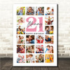 Photo Collage 21st Birthday Custom Gift For Mummy 20-Photo Pink Print Or Canvas