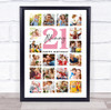 Photo Collage 21st Birthday Custom Gift For Mummy 20-Photo Pink Print Or Canvas
