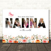 Photo Collage Floral 5-Photo Custom Gift For Nanna Any Occasion Print Or Canvas