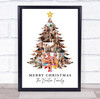 Photo Collage Christmas Gift For Anyone 11-Photo Christmas Tree Print Or Canvas