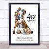 Photo Collage 40th Wedding Anniversary Custom Gift Photo Couple Print Or Canvas