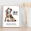 Photo Collage 40th Wedding Anniversary Custom Gift Photo Couple Print Or Canvas