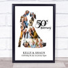 Photo Collage 50th Wedding Anniversary Custom Gift Photo Couple Print Or Canvas