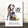 Photo Collage 25th Wedding Anniversary Custom Gift Photo Couple Print Or Canvas