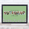 Photo Collage Green Football 9-Photo Custom Gift For Boyfriend Print Canvas