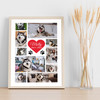Photo Collage Pets Memorial Gift For Anyone 10-Photo Red Heart Print Or Canvas Photo Collage Pets Memorial Gift For Anyone 10-Photo Red Heart Print Or Canvas