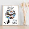 Photo Collage 40th Birthday Gift For Brother 14-Photo Football Print Or Canvas