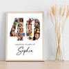 Photo Collage 40th Birthday Gift For Her 19-Photo Age 40 White Print Or Canvas