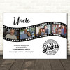 Photo Collage 50th Birthday Gift For Uncle 4-Photo Camera Film Print Or Canvas