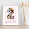 Photo Collage 6-Photo 2nd Birthday Gift For Toddler Girls Pink Print Or Canvas