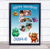 Photo Collage 6-Photo 5th Birthday Gift For Kids Boys Monsters Print Or Canvas