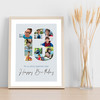 Photo Collage 10-Photo 13th Birthday Custom Gift For Boys Blue Print Or Canvas