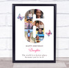 Photo Collage 8-Photo 6th Girls Birthday Custom Gift Butterfly Print Or Canvas