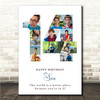 Photo Collage 10-Photo 14th Birthday Gift For Teens Boys White Print Or Canvas