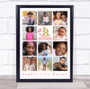 Photo Collage 11-Photo 8th Birthday Custom Gift For Kids Girls Print Or Canvas