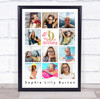 Photo Collage 11-Photo 9th Birthday Custom Gift For Kids Girls Print Or Canvas