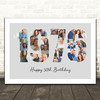 Photo Collage Grey Birthday Gift For Anyone 22-Photo Year 1976 Print Or Canvas