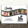 Photo Collage 16th Birthday Gift For Aunty 4-Photo Camera Film Print Or Canvas
