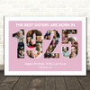 Photo Collage Pink Birthday Gift For Sister 26-Photo Year 1925 Print Or Canvas Photo Collage Pink Birthday Gift For Sister 26-Photo Year 1925 Print Or Canvas