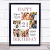Photo Collage 21st Birthday Custom Gift For Girlfriend 6-Photo Print Or Canvas
