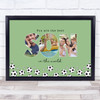 Photo Collage Green Football 3-Photo Any Occasion Gift For Son Print Or Canvas