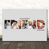 Photo Collage Grey 6-Photo Custom Gift For Friend Any Occasion Print Or Canvas